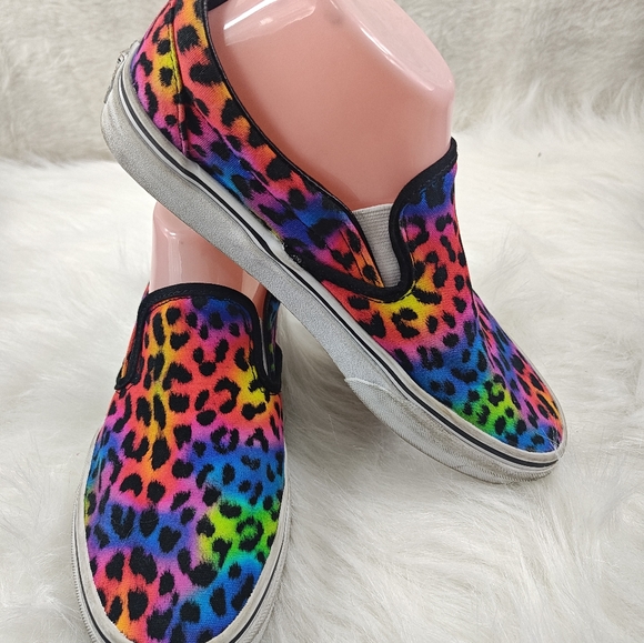 Vans multicolor black & pink Slip-On (Women’s 8 / Men’s 6.5) - Picture 3 of 11